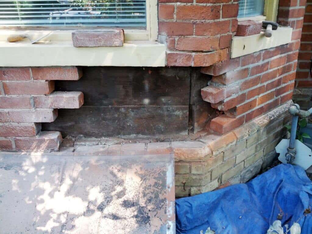 Brick Repair Before